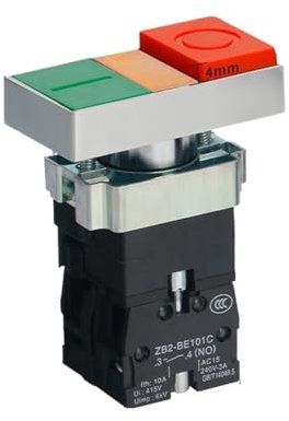 1 PZ 22mm ON/OFF START STOP BL8325 1NO 1NC 2 Posizione Momentaneo Doppia Testa Pulsante Interruttore Con Lampada 24V 220V(BW8465 220V)