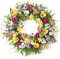 Spring Wreaths for Front Door, Artificial Door Wreath Colorful Spring Summer Wreath, All Seasons Floral Door Wreath for Farmhouse Office Home Wedding Party Decoration (Style A)