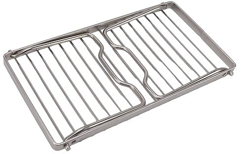 Folding Camping Grate, Stainless Steel Height, Draining Backpacking Grill, Camp Fire Cooking Rack for Outdoor Camping, Picnic Travel