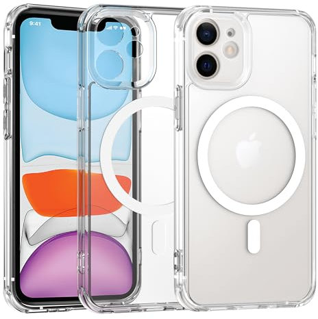 ZYIMOU Cover per iPhone 11 Compatibile con MagSafe, Magnetica Custodia iPhone 11 Traslucida Opaca Posteriore Antiurto Antigraffio Retro Protettiva Case