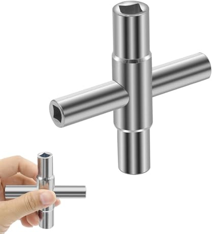 Lihetymg Vierkantschlüssel 4 Wege Utilities Schlüssel 6.5mm/7mm/8mm/9mm Universal Vierkantschlüssel Entlüftungsschlüssel Schaltschrank Schlüssel für Elektrokasten Gas Wasser Stromzähler Box Schrank