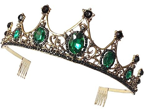 Beaupretty Couronne De Mariée Coiffure Pour Fête Accessoires Photo Couronne Cheveux Femme Vert Et Doré