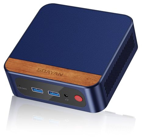 SOAYAN Mini PC, 13th Twin Lake N150 Linux Mini Computer (fino a 3,6 GHz) 16 GB DDR4 512 GB SSD Ubuntu Piccolo Desktop Computer 4K Dual Display/WiFi 6/USB3.2/BT5.2/Gigabit Ethernet per casa, ufficio