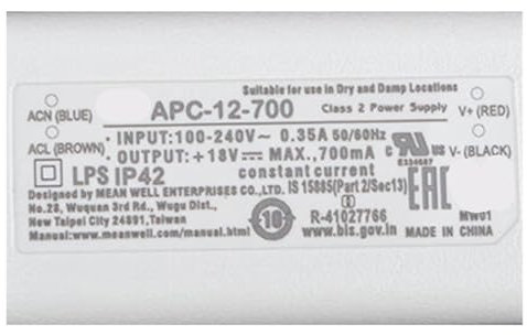 HPHPH LED-Konstantstromversorgung APC-12 12W 350/700mA Beleuchtung Low-Cost-Treiber LED Trafo(APC-12-700 | 700mA)
