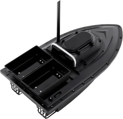 MIIWWOWO 500M Futterboot Köderboot Fischköderboot Fernbedienung Futterboote, RC Angeln Köder Boot mit Zwei LED-Lichtern, Fischköder Boot für Große Stauseen, Seen, 5200mAh