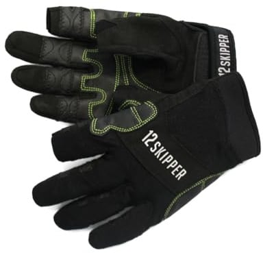 12skipper Vasco da Gama Segelhandschuhe Langfinger schwarz, Größe S