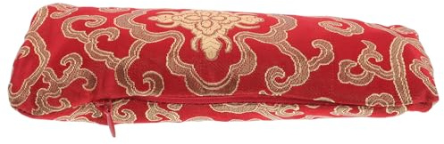 Oreiller Chinois de Médecine Traditionnelle pour Prise de Pouls Portable | Coussin de Soie et Sarrasin, Rouge à Motif Aléatoire, Soutien Stable du Poignet pour Praticiens Tcm