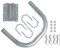 Métronic 450373 FX 3 Support antenne bras en U avec accessoires