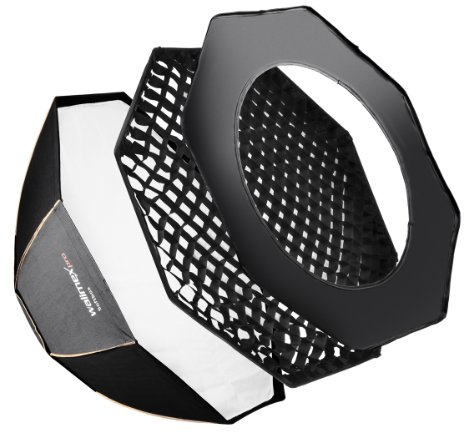 Walimex Pro 19388 Octagon Orange Line - Ventana difusora de luz para monturas Elinchrom (diámetro 120 cm)