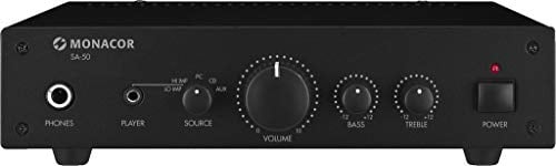 MONACOR SA-50 Kompakter Universal Stereo-Verstärker schwarz, 254620