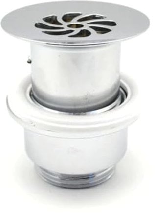 TEA DIANFLEX_8033408845142 Bonde Daisy pour lavabo et Bidet à Grille en Laiton chromé avec trop-Plein 63 mm x 1 1/4, Multicolore