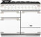 RangeMaster ELS110DFFWH 110Cm Dual Fuel Range Cooker Elise White With Brushed Chrome Trim