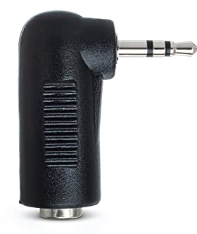 Hosa GMP-467, Right-angle Adaptor, 3.5 mm TRS to 2.5 mm TRS