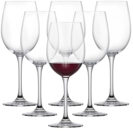 Schott Zwiesel Tritan Crystal Glass Classico Stemware Collection Wine/Water Goblet, White or Red Wine Glass, 18.4-Ounce, Set of 6