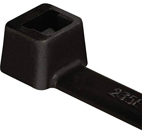 Hellermann Tyton T150M0UVX2 Schwerlast-Kabelbinder, 53,3 cm lang, 79,4 kg Zugfestigkeit, PA66UV, schwarz (25 Stück)