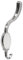 Huthaken Höhe 159 mm, ZN/Kunststoff altmessing brüniert/beige