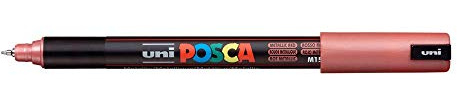 Posca Acrylic Paint Marker, PC-1MR Ultra Fine tip, Metallic Red (PX89904000)