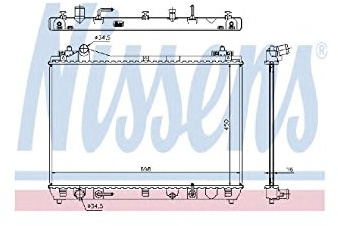 Nissens North America,Inc Radiator - 64199