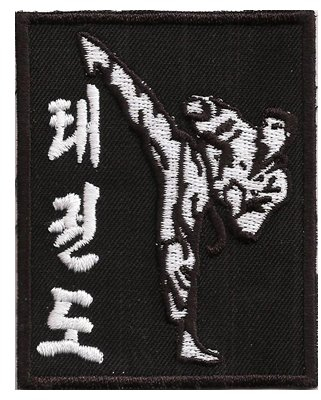 Patch Taekwondo Taek Won Do kämpfer WTF dtu Dan Classic Abzeichen Aufnäher