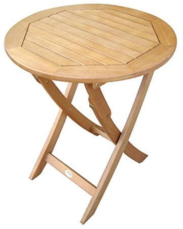 Sedex Capri Klapptisch 80 cm rund für Garten, Terrasse und Balkon Eukalyptusholz geölt