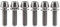 Wanyifa Dadi M5 x 20 mm con rondella Allen Hex Conici bulloni a Vite per Attacco Manubrio, Confezione da 6, Normal Titanium