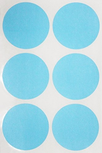Sticker Hellblau 50 mm runde Aufkleber – 5 cm Klebepunkte 72 Stück von Royal Green