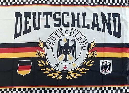 SHATCHI 152 x 91 cm Nationalflaggen Events Pub BBQ Dekorationen für Rugby Cricket Fußball Sport 2023 Weltmeisterschaft Banner Fan Support Tischdecke Polyester Deutschland Adler