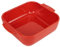PEUGEOT - Plat Four En Céramique Carré - 21 cm (anses comprises) x 17,5 cm x 6 cm - Contenance : 1,1 L - Garanti 10 Ans - Fabrication Française - Coloris Rouge