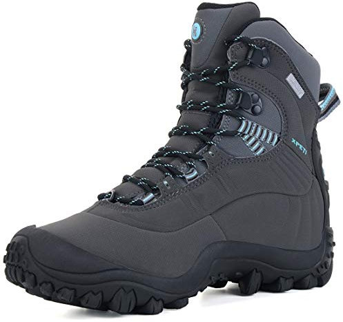 XPETI Womens Walking Boots Hiking Boots Women Waterproof Ladies Trekking Outdoor Summer Winter Snow Shoes Lightweight High Rise Charcoal Blue Size 7 UK