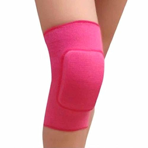 LNIMIKIY Ginocchiere sportive per bambini, traspiranti, spesse, antiscivolo, in cotone, per danza, ginocchiere, per avvolgere il nastro, per proteggere il ginocchio, per pallavolo, danza S, rosa