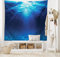 ABAKUHAUS Ozean Wandteppich und Tagesdecke, Sandy Seabed Sea Scene aus Weiches Mikrofaser Stoff Waschbar ohne Verblassen Digitaldruck, 230 x 140 cm, Marineblau Aqua