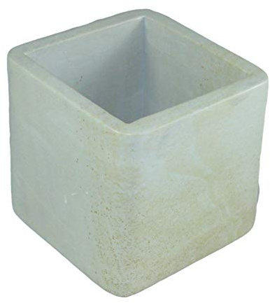 Pot de Plante Cube en Pierre Naturelle Pot Utilitaire Cuisine Design Naturel 10 cm stéatite