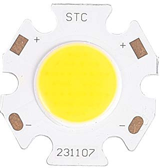 Othmro Chip LED de 7 W, diámetro de 20 mm, chip LED SMD, placa de aluminio, 21-24 V, blanco cálido 3000 K, 110 lm, 1 unidad