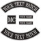 Benutzerdefinierte Biker Weste Patch, personalisierte Text Rocker Name Patch Für Club, Motorrad, Taschen Jacken Kleidung (White on Black with White Border)