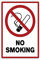 Señal de prohibido fumar, 20 x 30 cm, de PVC estable, placa de espuma dura de 3 mm con protección UV STROBO