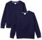 Amazon Essentials Felpe Girocollo in Pile Bambine e Ragazze, Pacco da 2, Blu Marino, 10 Anni