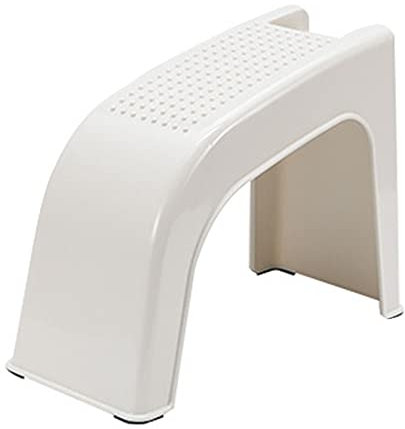 ZHOUBA Dusch-Fußstütze, Duschhocker für Rasurbeine, sturzfest, robust, rutschfest, multifunktional, Kunststoff, Weiß
