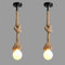Lampadario in Corda di Canapa 2x Singola Testa Canapa Vintage Luce Appesa Soffitto 2Pz Lampada a Sospensione Retro Stile Country per Soggiorno Cucina Rustica Lido Marino Ristorante Bar Pizzeria, E27