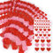 BOFUNX 580Pcs Herz Aufkleber Glitzer Liebe Herzen Sticker Scrapbooking Aufkleber Selbstkelbend für Valentinstag Hochzeit Kinder Party Dekor