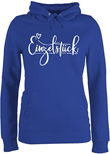 Pullover Damen Hoodie Frauen - Valentinstag Partner Liebe - Einzelstück mit Herz - XXL - Royalblau - sevgililer günü Kapuze Geburtstagsgeschenk für Paare Hoody romantische Geschenke Hoddies
