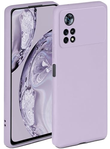 ONEFLOW Soft Case für Poco X4 Pro 5G Hülle aus Silikon mit Kameraschutz, Silikonhülle mit erhöhtem Schutz fürs Display, Backcover Schutzhülle, weiche Handyhülle, Flieder