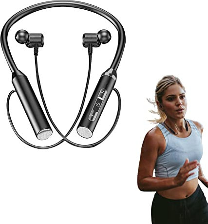 Auricolari Bluetooth in-Ear, Cuffie Sportive, Bluetooth, Archetto per Collo, Senza Fili, magnetici, Cuffie con Microfono HD