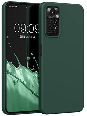 kwmobile Carcasa Compatible con Xiaomi Redmi Note 11 Pro/Note 11 Pro (5G) / Note 12 Pro (4G) Funda - Case TPU y Silicona antigolpes - Apto Carga inalámbrica - Verde Musgo