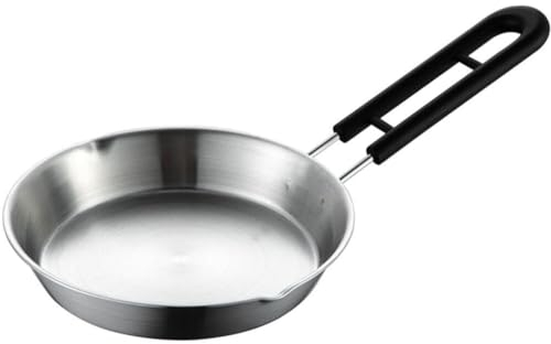 Edelstahl Mini-Topf-Bratpfanne Mit Deckel Edelstahl Frittierpfanne Kochen Mehrnutzung Bratpfanne Mini-Pfanne Edelstahlkochgeschirr Töpfe Nicht-Stick-Pfanne Kleine Eierpfanne
