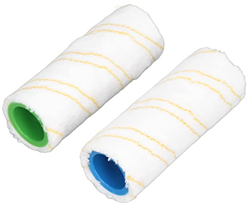 2 Pièces Microfibre Brosse Rouleau Sol Humide Sec Nettoyage Pièces de Rechange pour FC3 FC3D FC5 FC5D FC7 (Jaune 64cm/25.2in)
