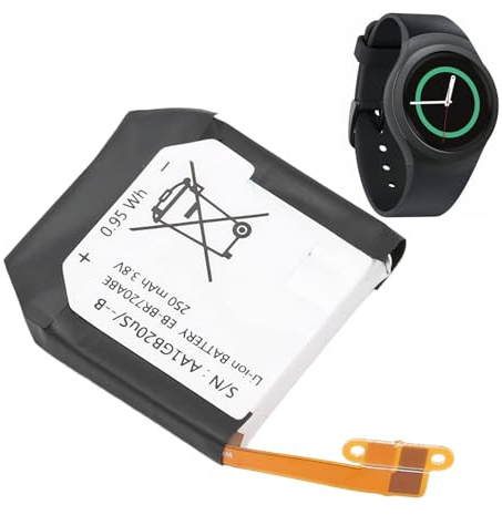 250mAh Uhrenakku für Gear for SM-R720, 3.8V Ersatzakku mit Spannungs- und Stromschutz für Smartuhren