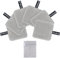 KinHwa Abschminkpads waschbar wiederverwendbare Wattepads Makeup Entferner Pads Mikrofaser Abschminkpads Gesicht Superweich Gesichtsreinigungs Pads Mit Wäschebeutel Hellgrau 6 Stück 10cm×10cm
