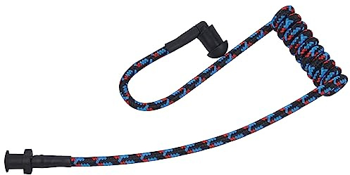 Pdflie Braided Knitted Woven Fabric Fiber Coil Tube Replacement for Walkie Talkie Radio Acoustic Earpiece Headset (Black Blue Red Wired)