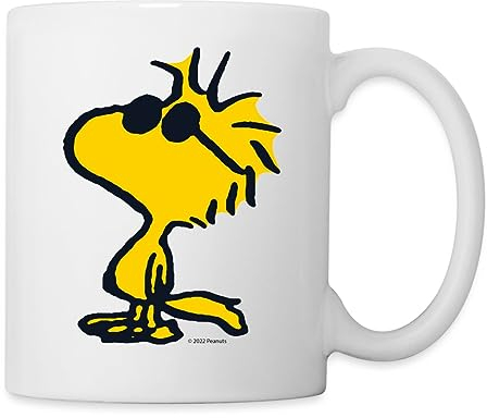 Spreadshirt Peanuts Woodstock Sonnenbrille Cool Tasse, One size, Weiß