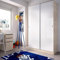 Dmora - Guardaroba 2 ante Denali, Mobile appendiabiti per camera da letto, Armadio ante scorrevoli, 120x50h204 cm, Bianco e Rovere